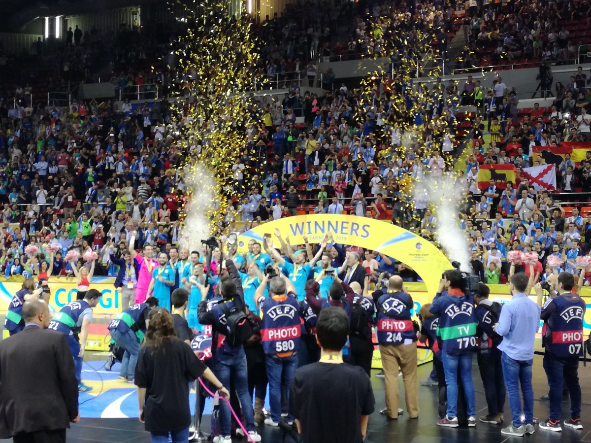 A madridi Inter Movistar ismét első lett a futsal Bajnokok Ligájában &bullet;  Fotó: Ilyés Szabolcs