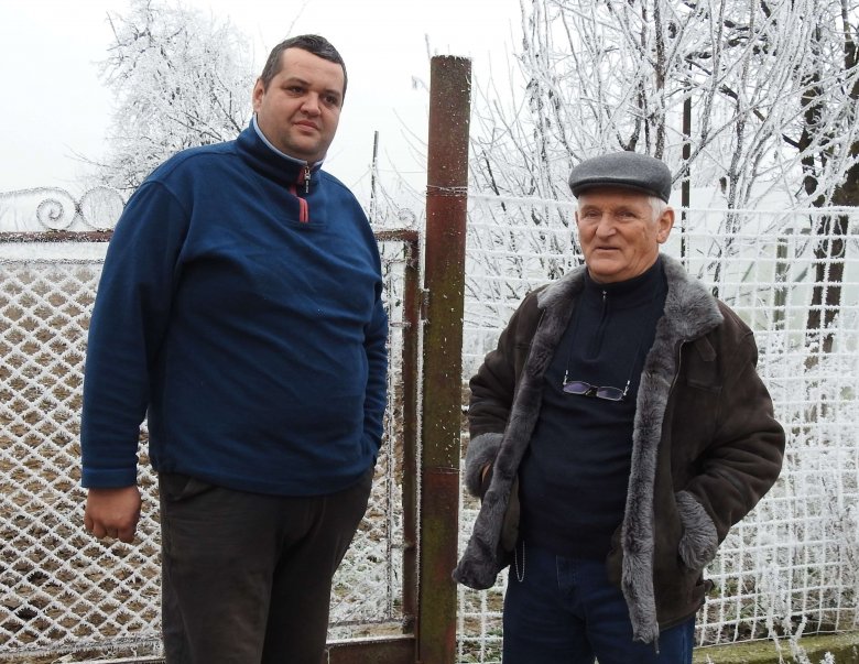 Diószegi István Fodor István falugazdásszal, aki a térség mezőgazdasági termelőinek nyújt szaktanácsadást •  Fotó: Makkay József