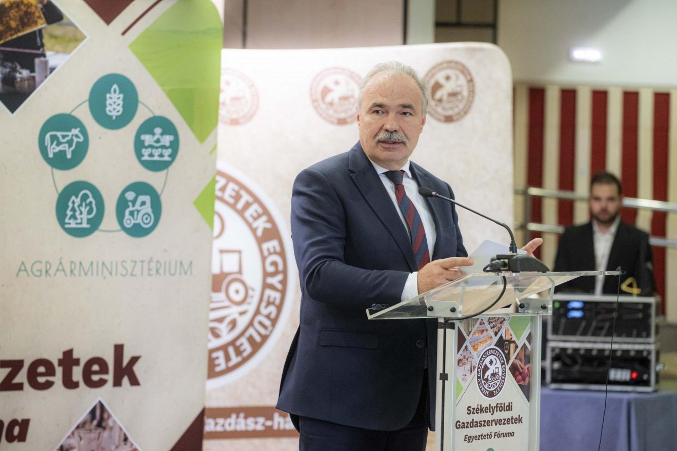 Nagy István mezőgazdasági miniszter a magyar gazdák összefogását hangsúlyozta •  Fotó: Pelsőczy Csaba/Agrárminisztérium