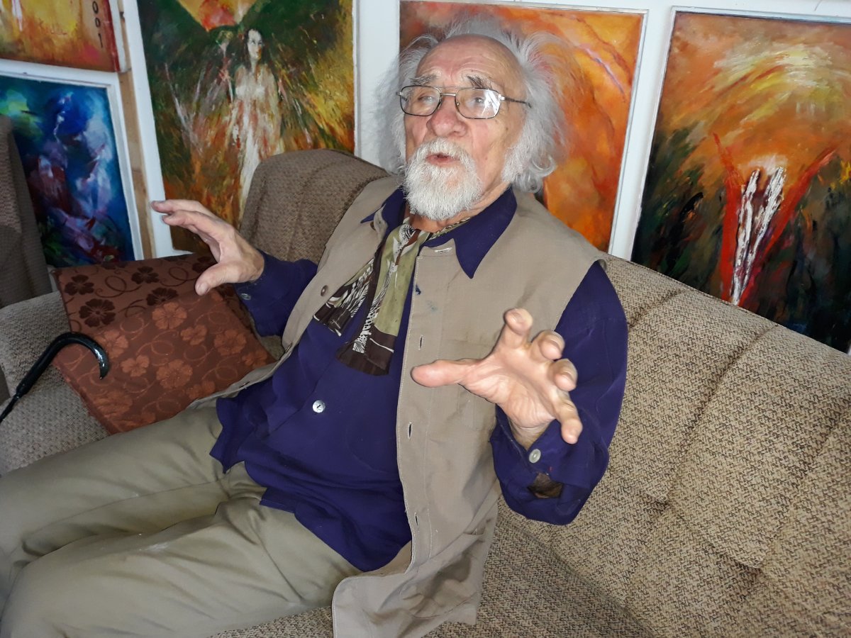 A 88 éves Kedei Zoltán „szakképzetlen napszámosként” számos kiállítást tudhat maga mögött &bullet;  Fotó: Szucher Ervin