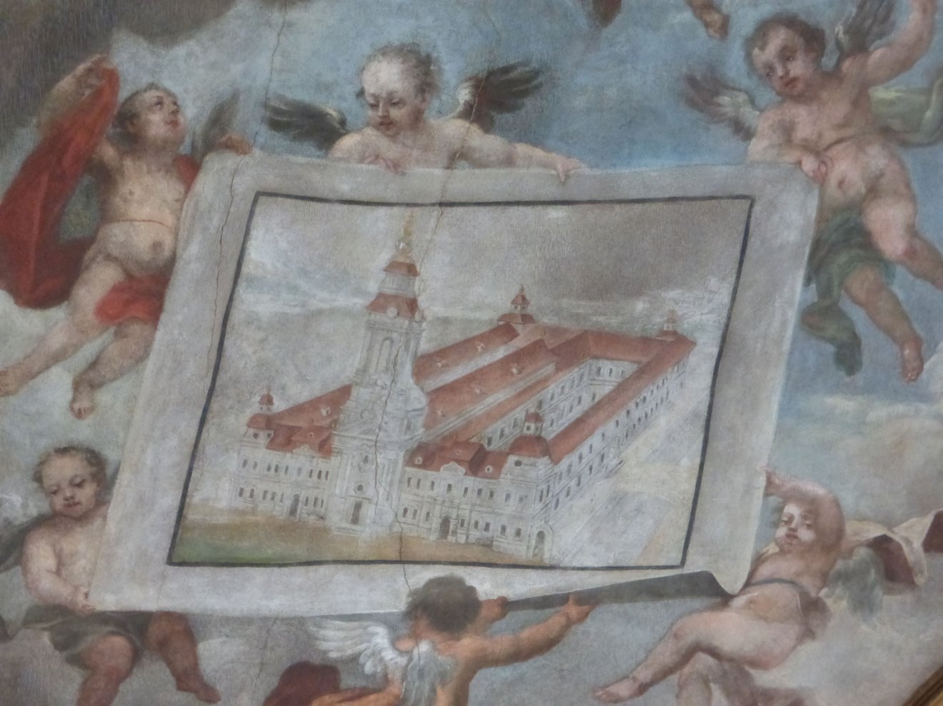 A kolostor tervezett képe a reflektórium menyezetén •  Fotó: Csermák Judit