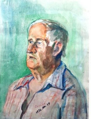 Az érmihályfalvi festő, Fekete Károly önarcképe •  Fotó: Sütő Éva