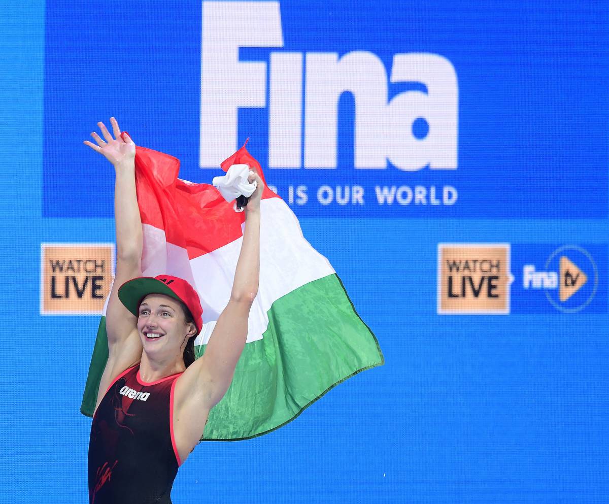 Közönségkedvenc. Hosszú Katinka ismét kitett magáért &bullet;  Fotó: MTI