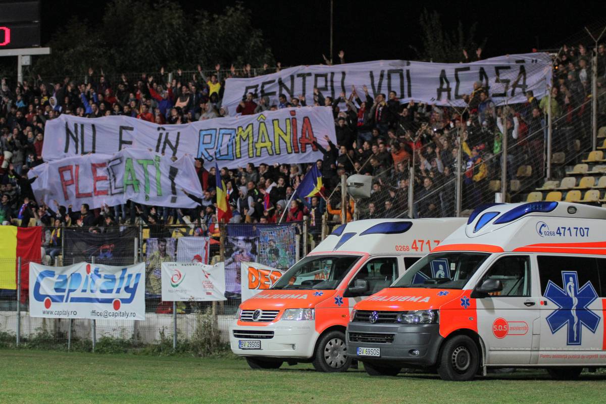 A magyarellenesség régóta jelen van a romániai stadionokban, ráadásul az utóbbi időben kimutathatóan felerősödött •  Fotó: Pál Gábor