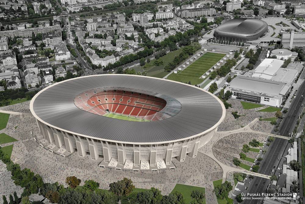 A Puskás Ferenc Stadion látványterve. Ebben az arénában is játszanak majd a 2020-as Európa-bajnokságon &bullet;  Fotó: Mnsk.hu