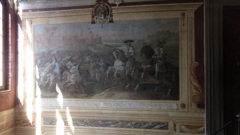 Festmény Martinuzzi Györgyről az Olajfák hegye kolostorban •  Fotó: Csermák Judit