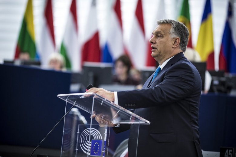 Orbán Viktor az EP-ben ismét kiállt a magyar érdekek mellett •  Fotó: MTI