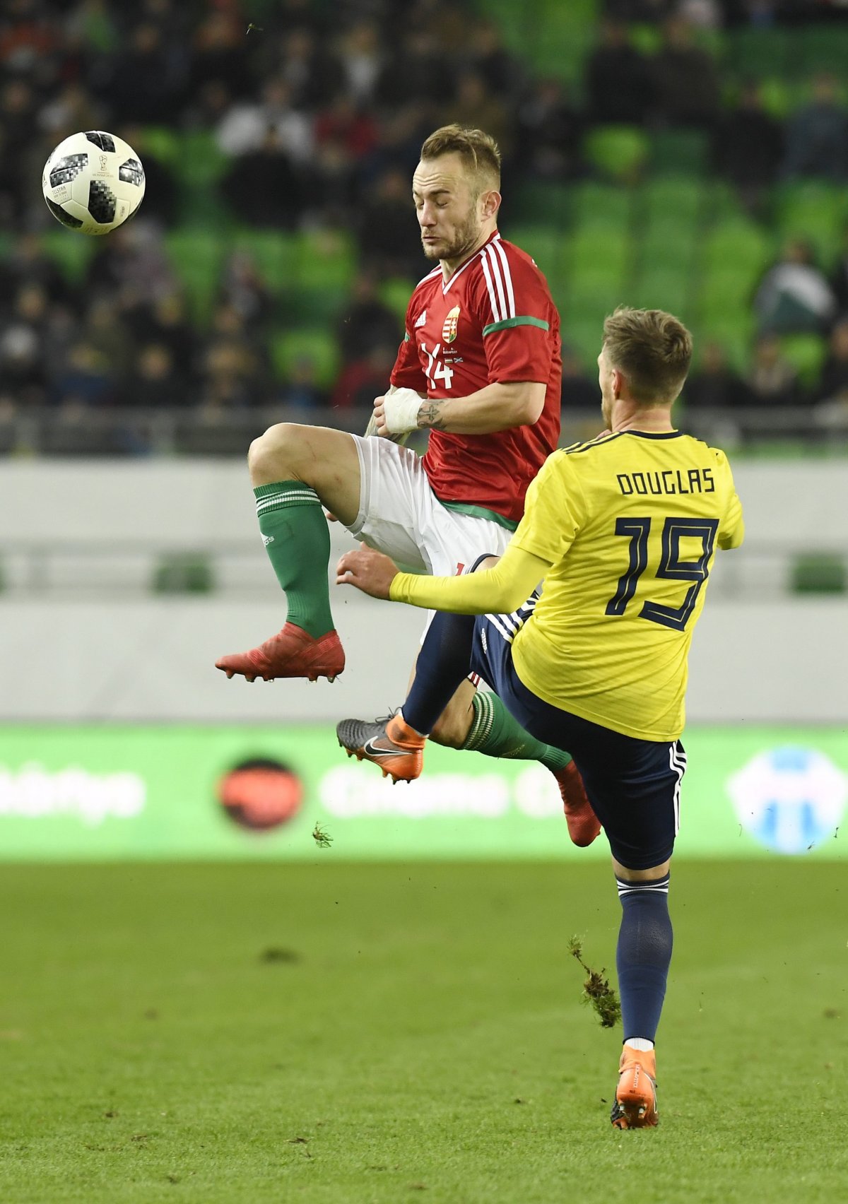 Korábban játszott már a magyar gárda a skótokkal •  Fotó: MTI