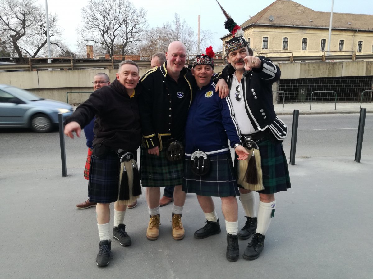 Volt miért örülniük a Skóciából érkezett szurkolóknak &bullet;  Fotó: Ilyés Szabolcs