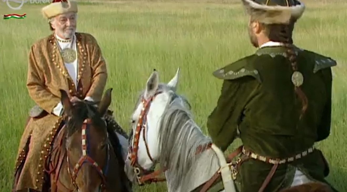 Álmos fejedelem (Sinkovits Imre) és Árpád vezér (Franco Nero) egyik közös jelenete a Honfoglalás című filmből •  Fotó: Port.hu