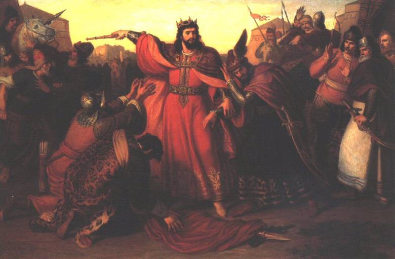 Than Mór festménye (1857): Imre király elfogja pártütő öccsét, Endrét 