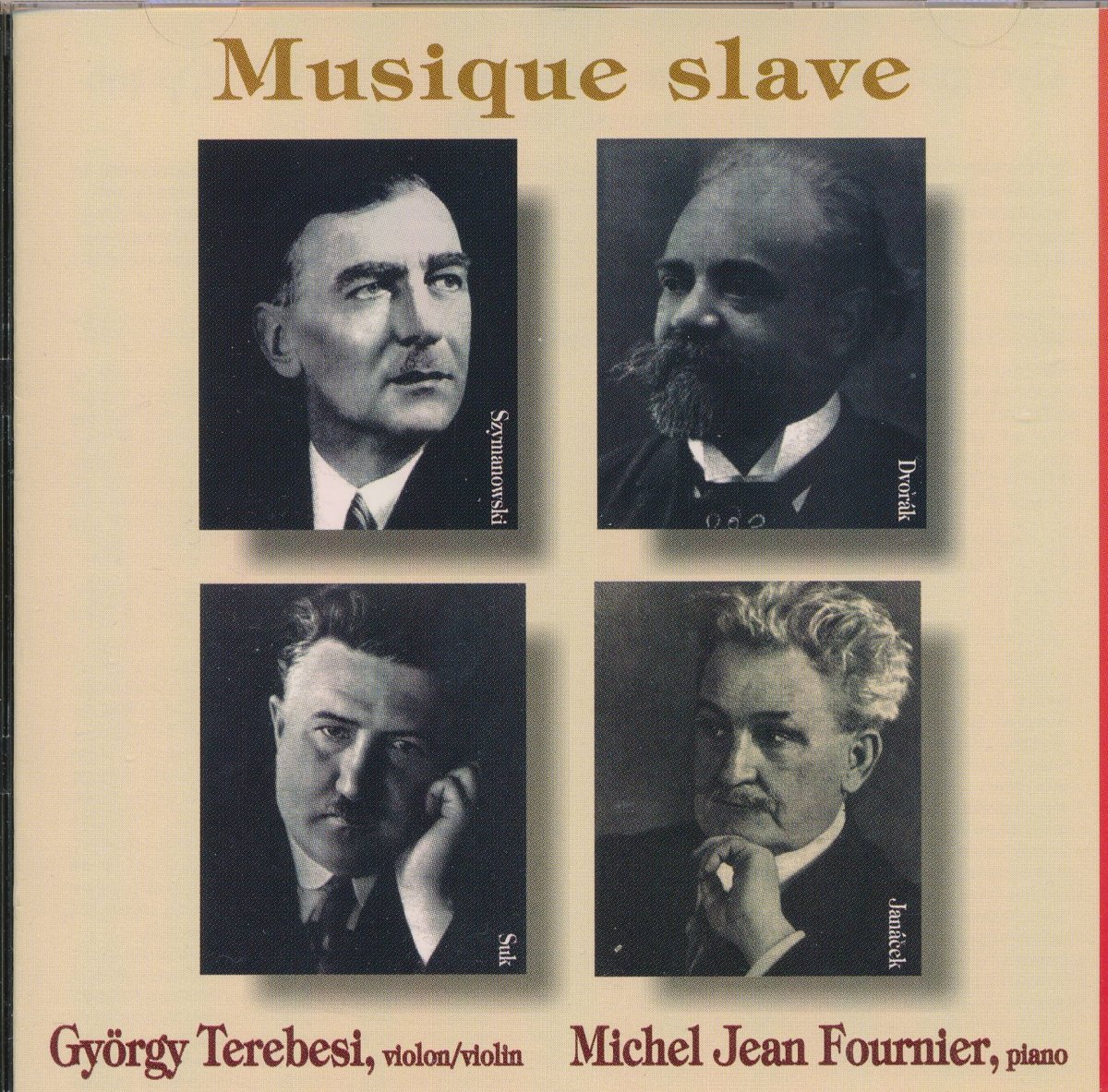 Az egyik Terebesi-lemez a megszólaltatott zeneszerzők portréival &bullet;  Fotó: Archív