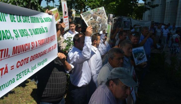 Bukarestben tüntettek a medveinvázió miatt egyre dühösebb székelyek