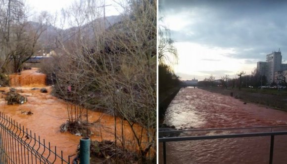 Narancssárga lett a Zazar vize a Máramarosban