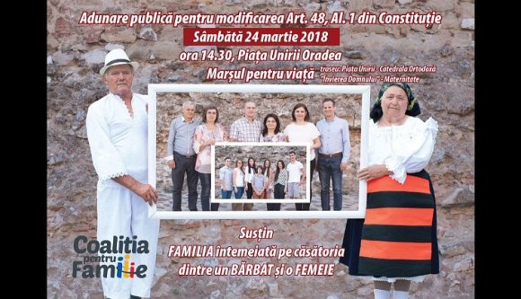 Ezrével tüntettek az emberek Nagyváradon a hagyományos családért (VIDEÓval)