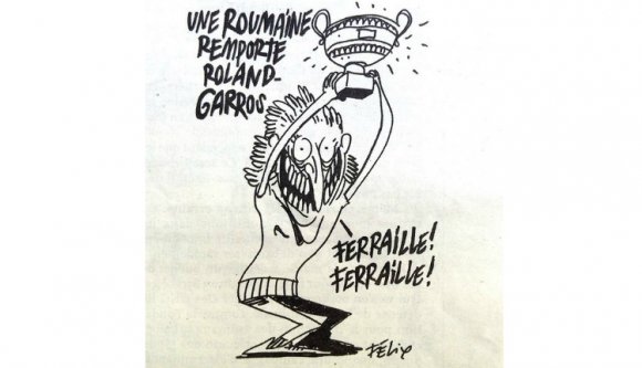 A románok beperelik a Charlie Hebdót a Halep-karikatúra miatt