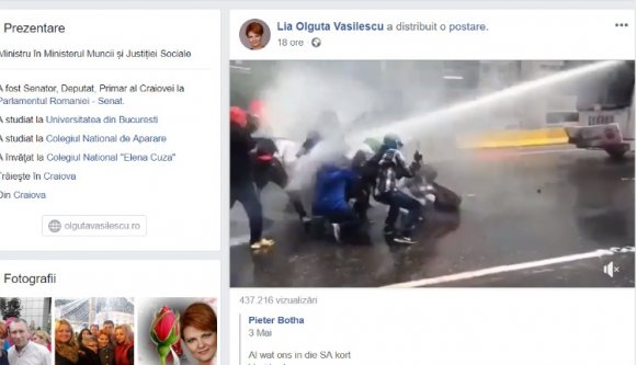 A román munkaügyi miniszter vízágyúkkal lövetne a tüntetők közé