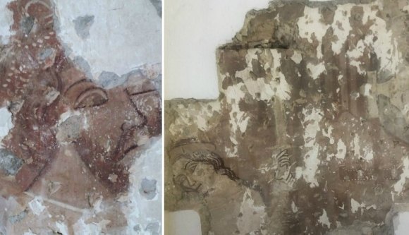 Páratlan freskó bukkant elő a lánymentő Szent Lászlóról Marosvásárhelyen