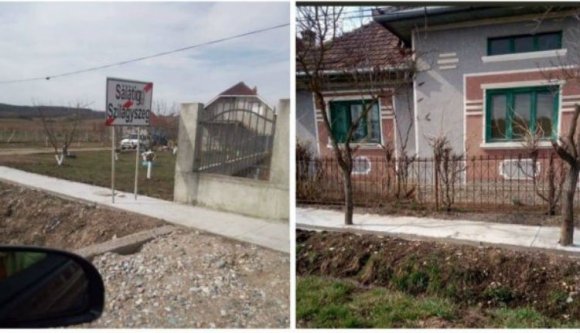 Így betonozd a járdádat: egy Szilágy megyei faluban fák meredeznek a gyalogjáró közepén