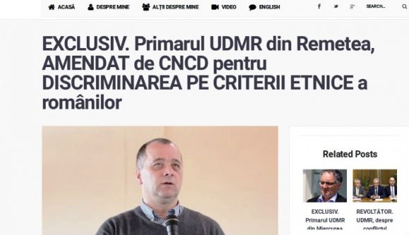 Tanasă egy olyan településen is képes a fekáliát kavarni, ahol alig él román