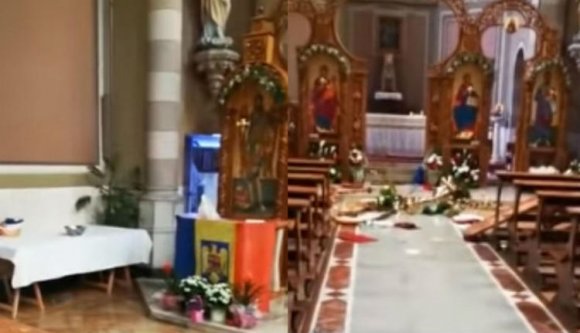 Mi ez, új húsvéti hagyomány? Olaszországban is románok randalíroztak egy templomban (VIDEÓval)