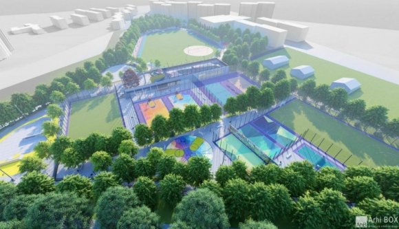 Menő szabadidőközpont épül a monostori betondzsungel lepukkant sportpályái helyén (LÁTVÁNYTERVEK)