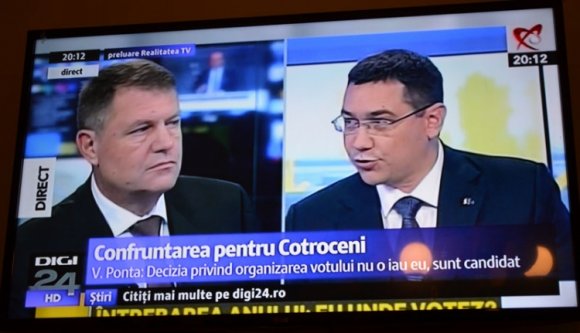 Meglepetésvita Ponta és Johannis között