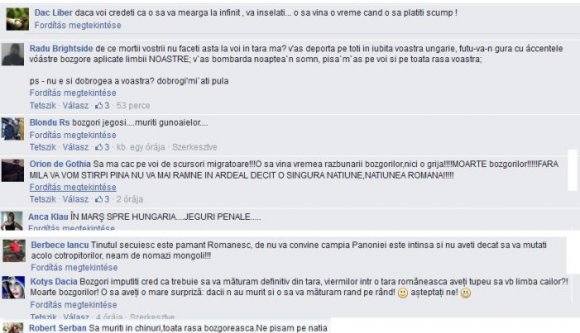 Beleálltak a magyargyűlöletbe a román Facebook-huszárok