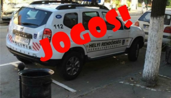 A magyar feliratos rendőrségi autó mint jelkép