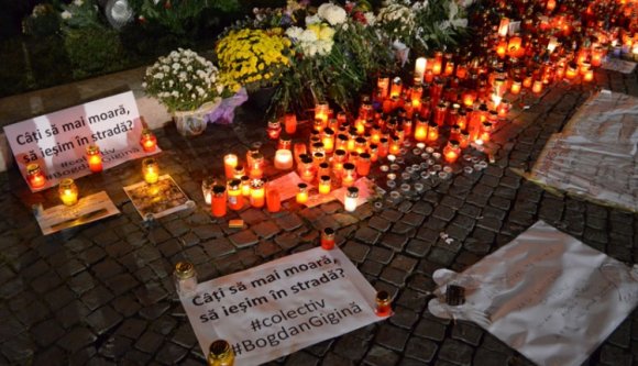 Protesztgyertyák Kolozsváron