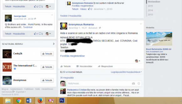 Az Anonymous Románia nyilvánosságra hozta Beke adatait