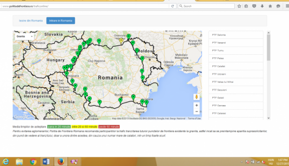 Neten követhető a várakozási idő a határátkelőkön