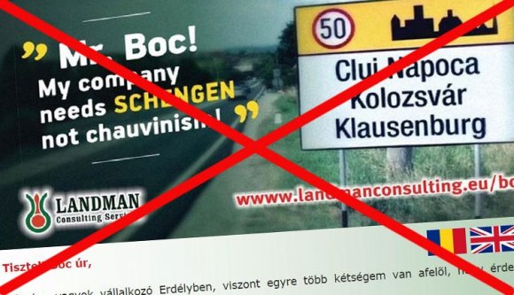 Máris eltávolították a többnyelvűséget kérő óriásplakátot Kolozsvár határából