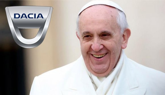 Dacia Logannal furikázták a pápát Örményországban