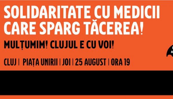 Orvostámogató tüntetés Kolozsváron