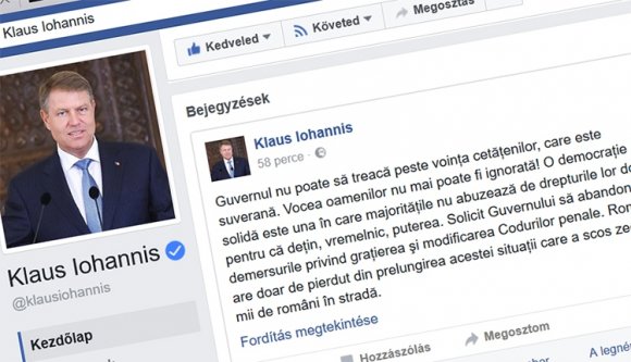Iohannis: a kormány ne módosítsa a Btk-t