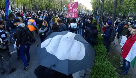 Az orosz befolyás ellen tüntettek Budapesten