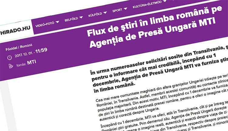 Román nyelvű hírszolgáltatást indított a magyar állami hírügynökség