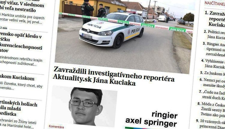Lelőttek egy szlovák tényfeltáró újságírót és a barátnőjét