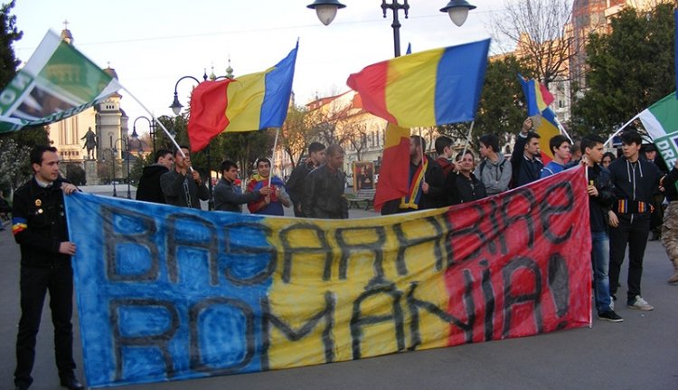 Ismét Marosvásárhely főterén tüntetett a Nouă Dreaptă