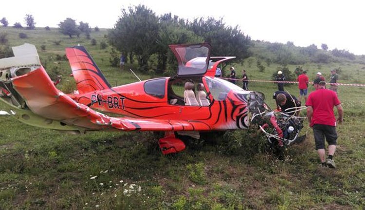 Kényszerleszállás Nagydisznód mellett: egy sérült