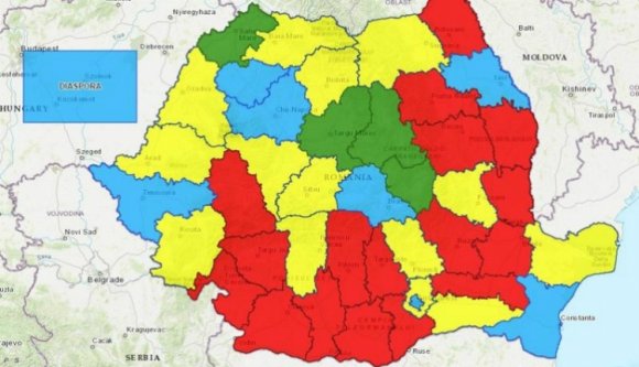 Ilyen szép színes lett az ország térképe az EP-választások után