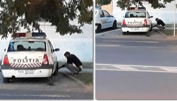 Pofátlanság a köbön: a rendőrőrs előtt eresztették le a járőrkocsik kerekeit
