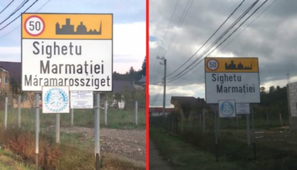 A hét elején végre kihelyezték, de már el is tűnt a magyar felirat a helységnévtábláról