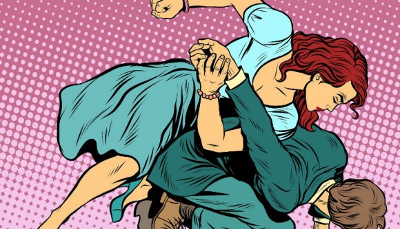 Kollégái segítségét kérte a szorult helyzetbe került rendőr, miután az asszony elkezdte verni