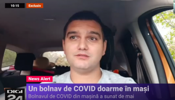 Románia, 2020: öt napja a kocsijában ül egy covidos arra várva, hogy végre karanténba vagy kórházba szállítsák