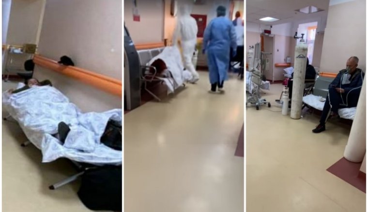 Csak a kórházi folyosókon jut már hely az intenzív terápiára váró betegeknek (VIDEÓval)