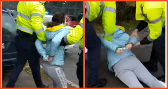 A földre tepertek, majd megbilincseltek egy váradi nőt, mert helytelenül hordta a maszkot (VIDEÓval)