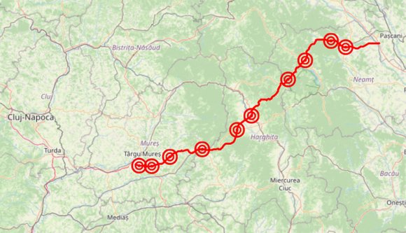 Nézze meg térképen a Székelyföldön áthaladó autópálya nyomvonalát!