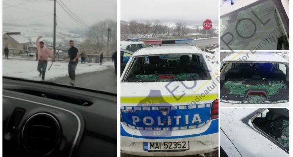 Kövekkel és botokkal ostromolták meg a rendőrautót egy máramarosi faluban (VIDEÓval)